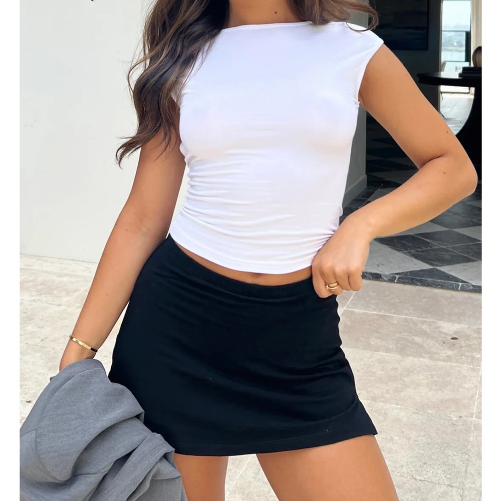 White Fox Boutique Black Mini Skirt